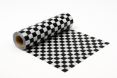 Black & White Checkered Plastic Table Roll
